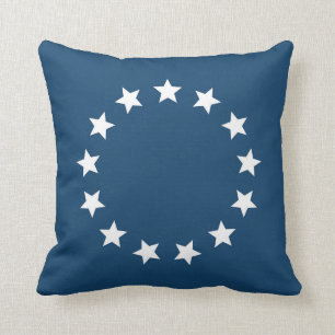 American Colonial Flag Stars Throw Pillow