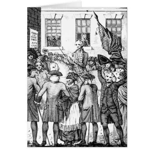 American Colonists Declared Themselves Cards (Front)