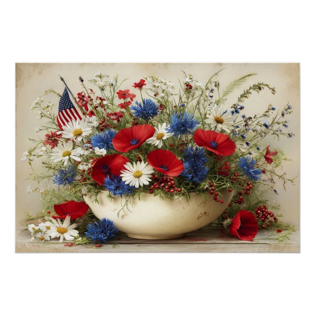 American Color Bouquet Poster (Front)