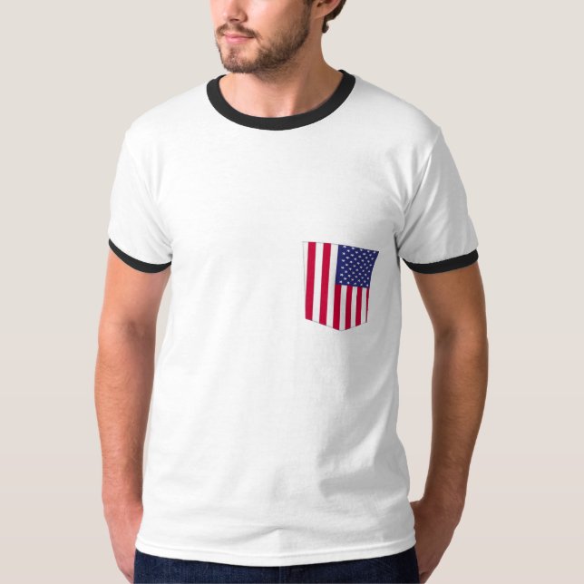 american colors pocket pattern pocket tee design (Front)