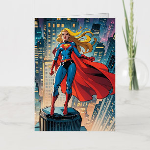 American Comics, Retro American Comics, superhero Foil Greeting Card