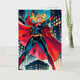 American Comics, Retro American Comics, superhero Foil Greeting Card