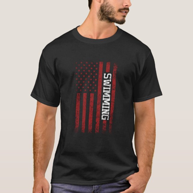 American Competitive Swimmers Swimming Team Swim C T-Shirt (Front)