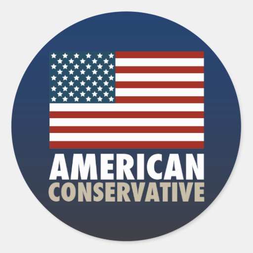 American Conservative Classic Round Sticker | Zazzle