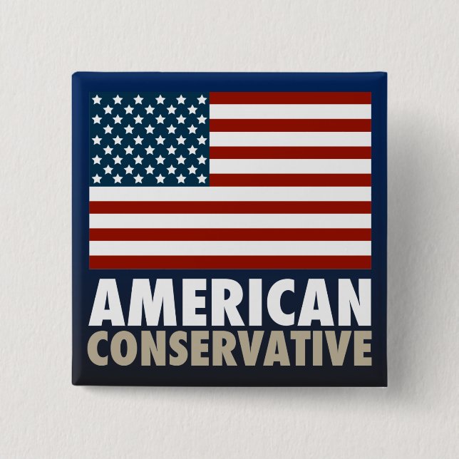 American Conservative Pinback Button (Front)