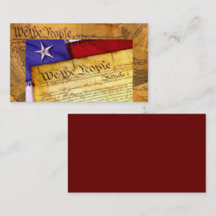 American Constitution We The People Business Card