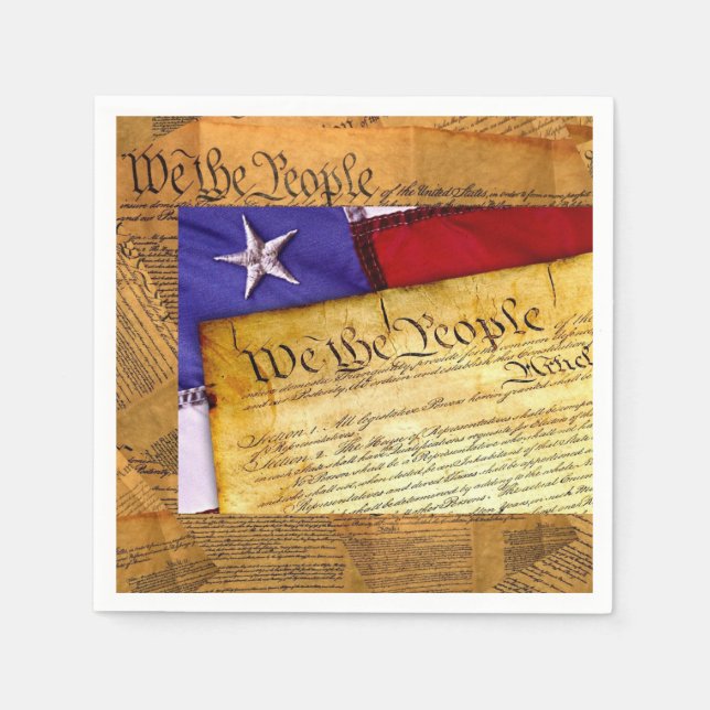 American Constitution We The People Napkins (Front)