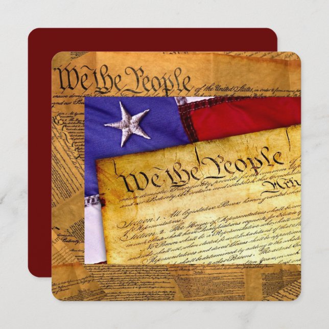 American Constitution We The People Note Card (Front/Back)