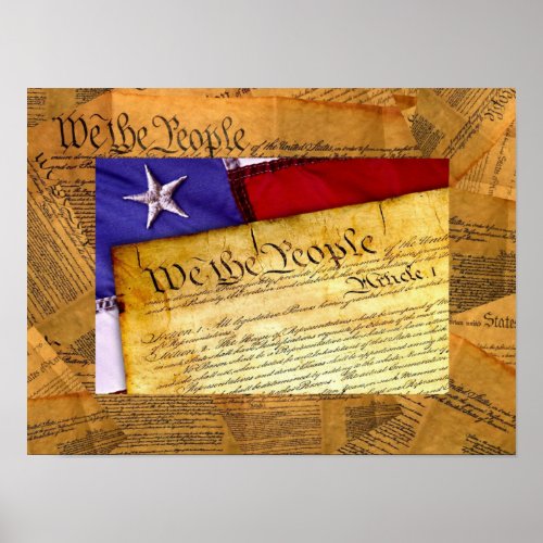 American Constitution We The People Poster