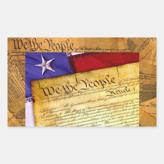 American Constitution We The People Rectangular Sticker (Front)