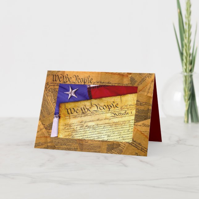 American Constitution We The People Thank You Card (Front)