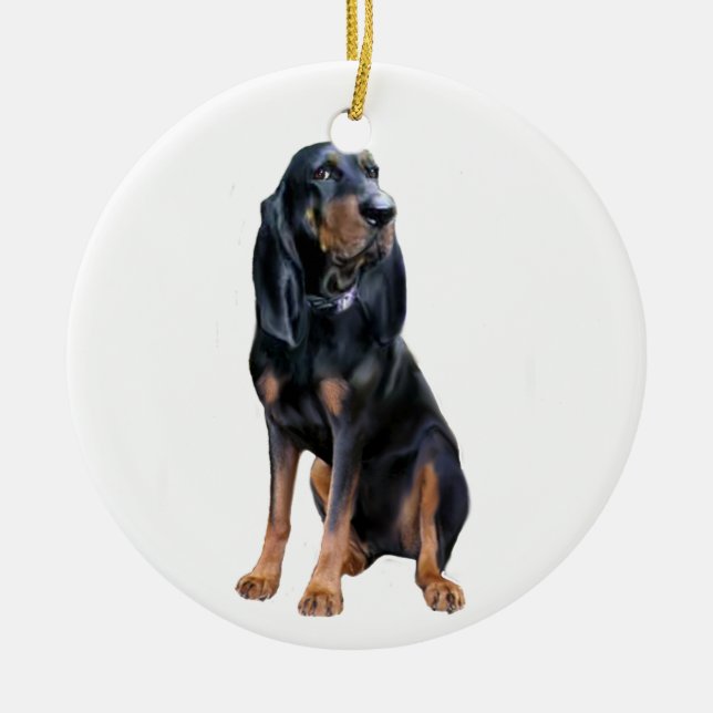 American Coon Hound - Black and Tan Ceramic Ornament (Front)