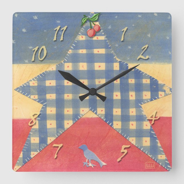 American country cottage theme clock (Front)