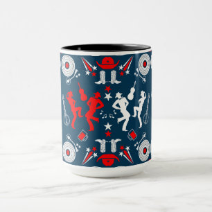 American Country Music Line Dancing Mug