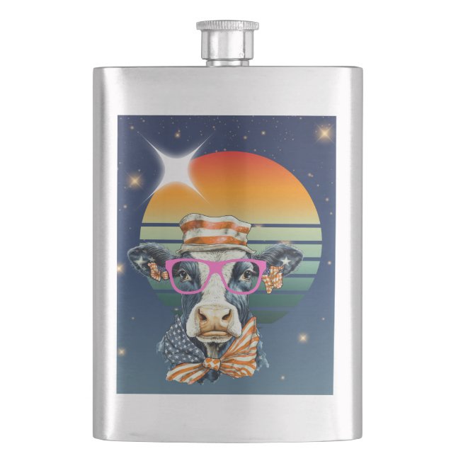 American Cow Flask (Front)