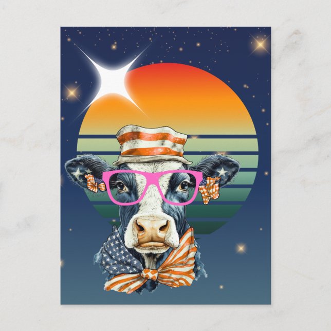 American Cow Postcard (Front)