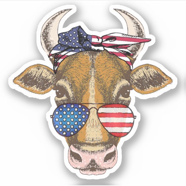 American Cow Sticker (Front)