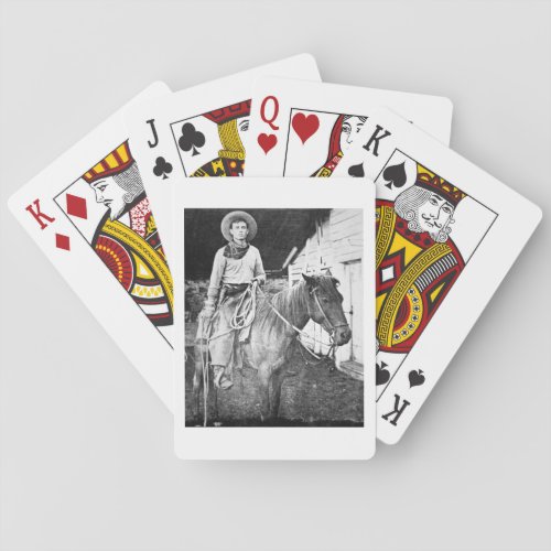 American cowboy in Kansas c1880 bw photo Poker Cards