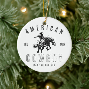 American Cowboy - Made in the USA Ceramic Ornament