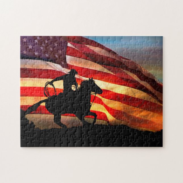 American Cowboy Western Jigsaw Puzzle (Horizontal)