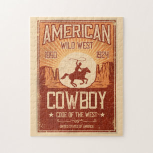 American Cowboy Wild West Jigsaw Puzzle