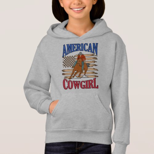 American Cowgirl Barrel Racing Horse Racer Horses Hoodie