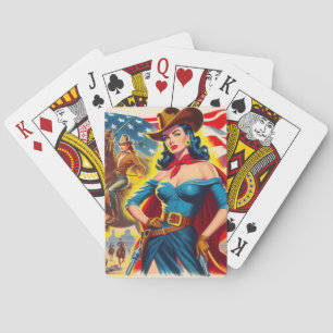 American Cowgirl Pin-up Poker Cards