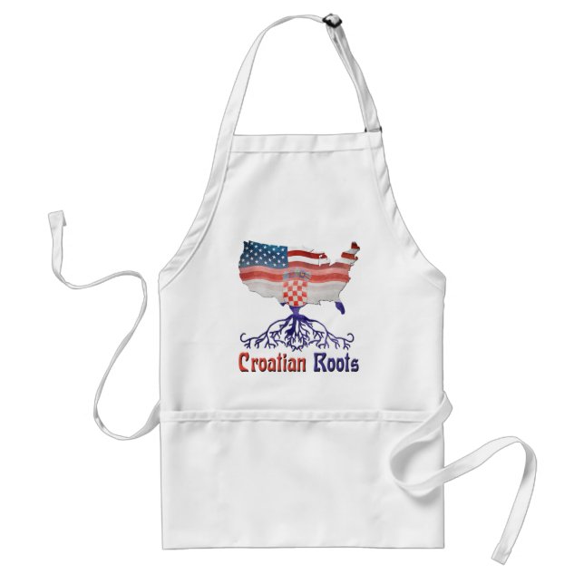 American Croatian Roots Adult Apron (Front)