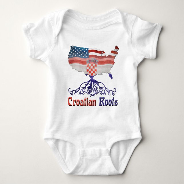 American Croatian Roots Baby Bodysuit (Front)