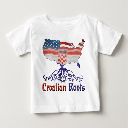 American Croatian Roots Baby T_Shirt