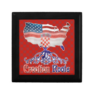 American Croatian Roots Keepsake Box