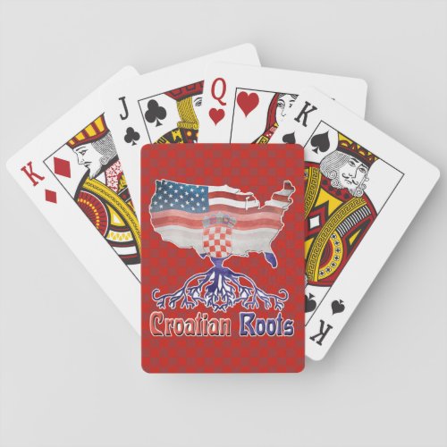 American Croatian Roots  Poker Cards