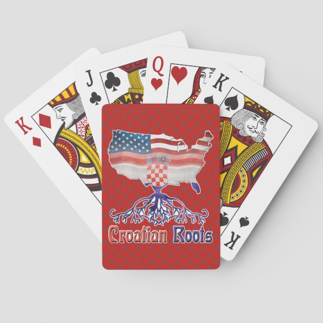 American Croatian Roots  Poker Cards (Back)