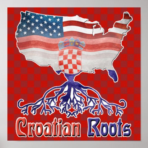 American Croatian Roots Poster