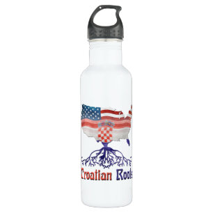 American Croatian Roots Stainless Steel Water Bottle