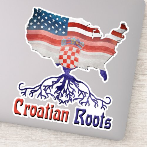 American Croatian Roots Sticker