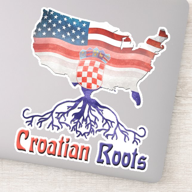 American Croatian Roots Sticker (Detail)