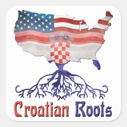 American Croatian Roots Stickers