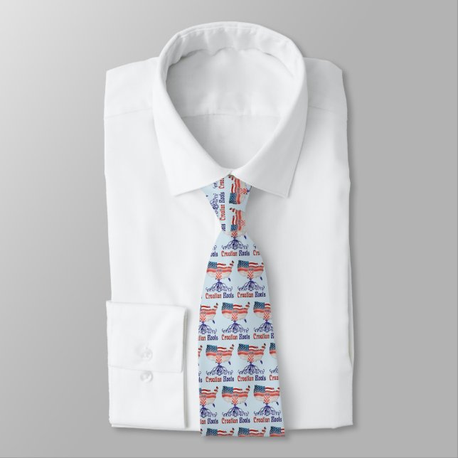 American Croatian Roots Tie (Tied)