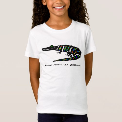 American Crocodile _Animal lover _ Nature _ Girls  T_Shirt