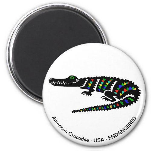  American Crocodile _ Endangered animal _ Wildlife Magnet