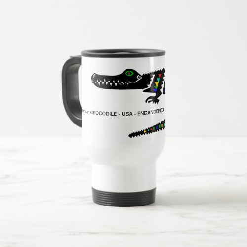 American Crocodile _Endangered animal  _ Wildlife Travel Mug