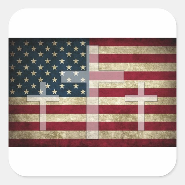 American Cross Sticker (Front)