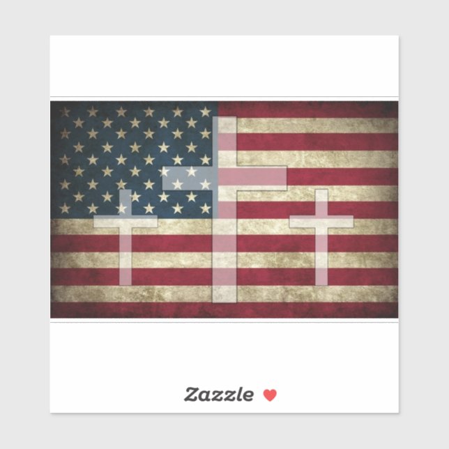 American Cross Sticker (Sheet)