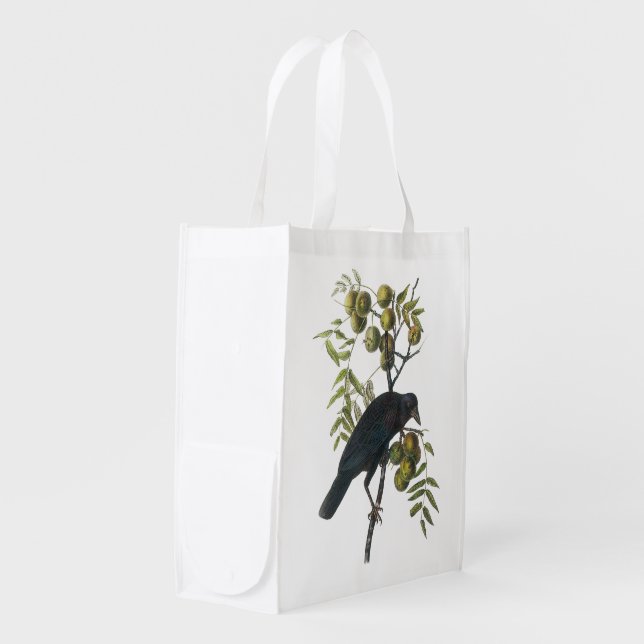 American Crow by Audubon Reusable Grocery Bag (Front Side)