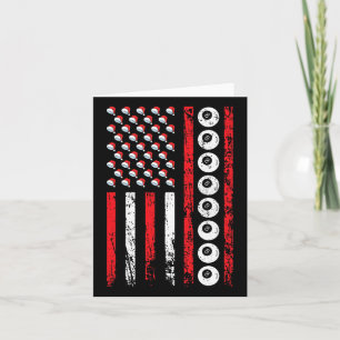 American Cue Sports Flag Christmas Billiards Athle Card