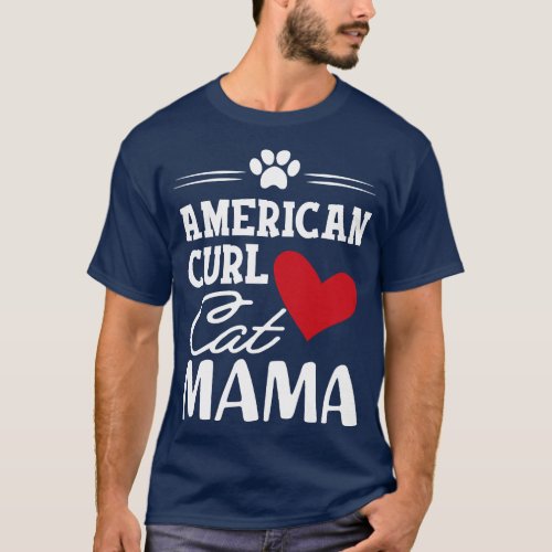 American Curl Cat Mama T_Shirt