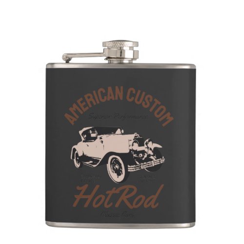 American custom hot rod flask