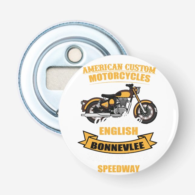 American Custom Motorcycle Bonneville Speedway  Bottle Opener (Front)