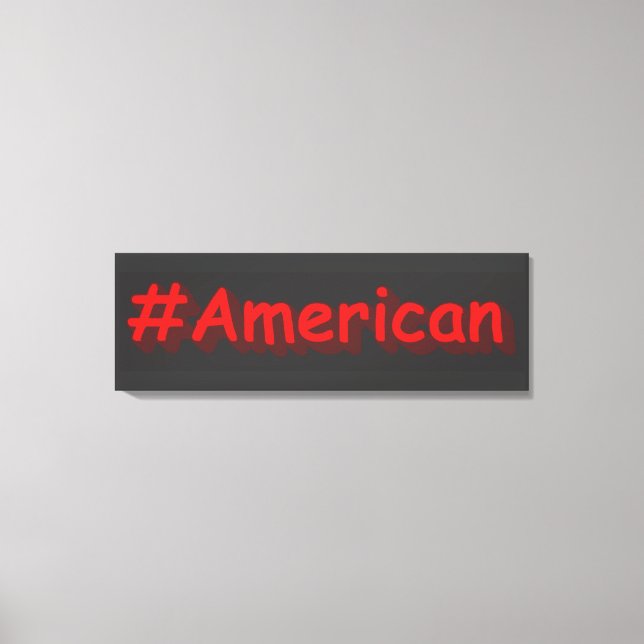 "#American" Cute Design. Buy Now Canvas Print (Front)